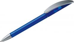 Kugelschreiber Klick silber/blau