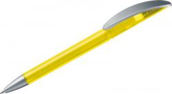 Kugelschreiber Klick silber/gelb