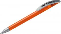 Kugelschreiber Klick silber/orange