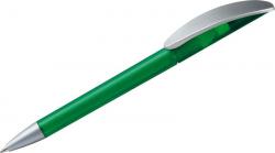 Kugelschreiber Klick silber/grün