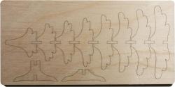 3D Holzpuzzle-Karte Tannenbaum mit Laserung 