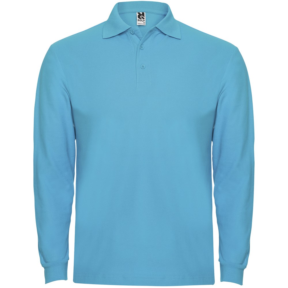 Estrella Langarm Poloshirt für Herren - türkis