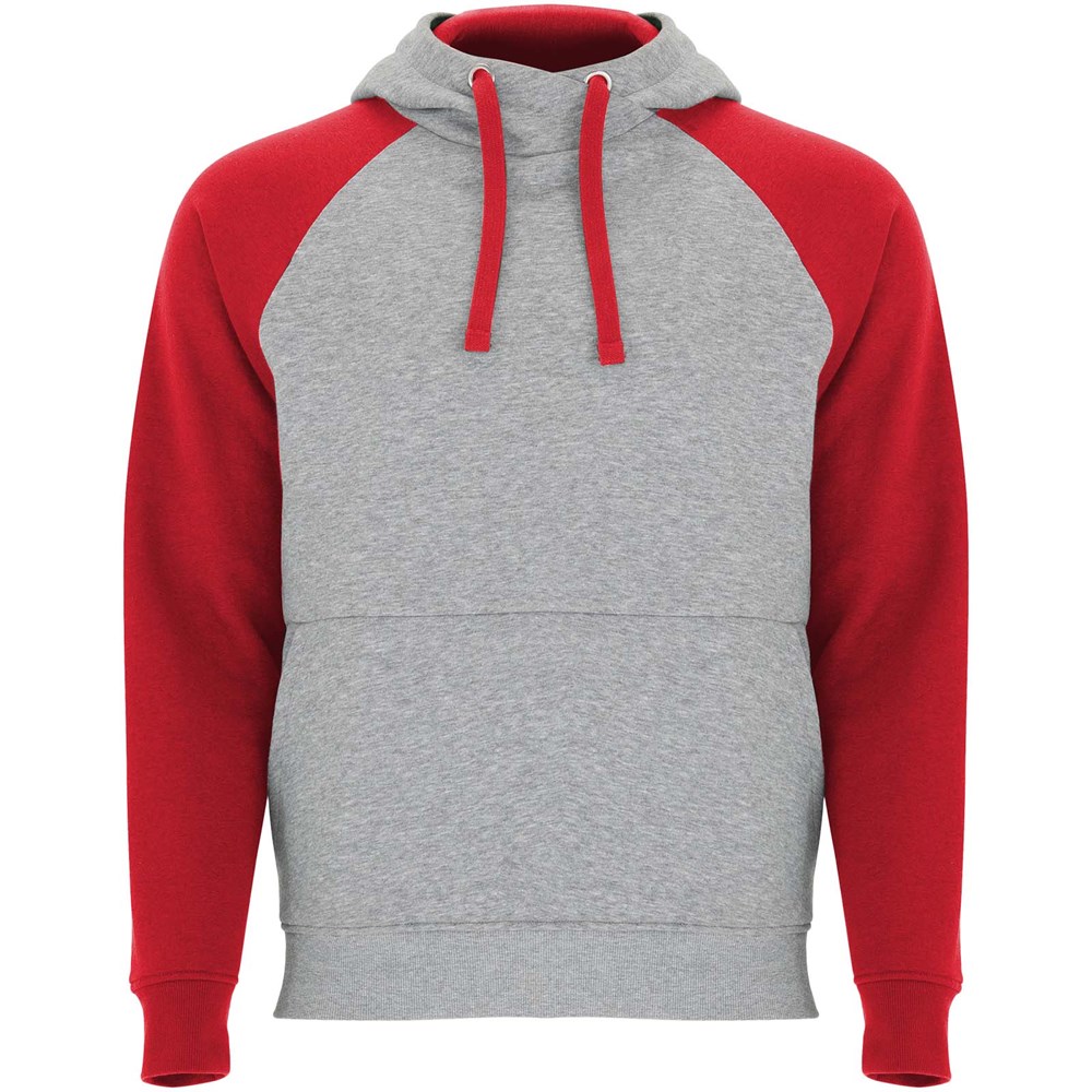 Badet zweifarbiger Kapuzenpullover für Kinder - heather grau, rot