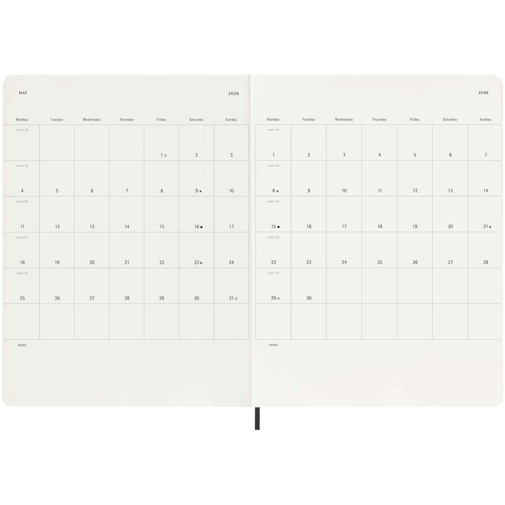 Moleskine Softcover 12 Monate Wochenkalender XL