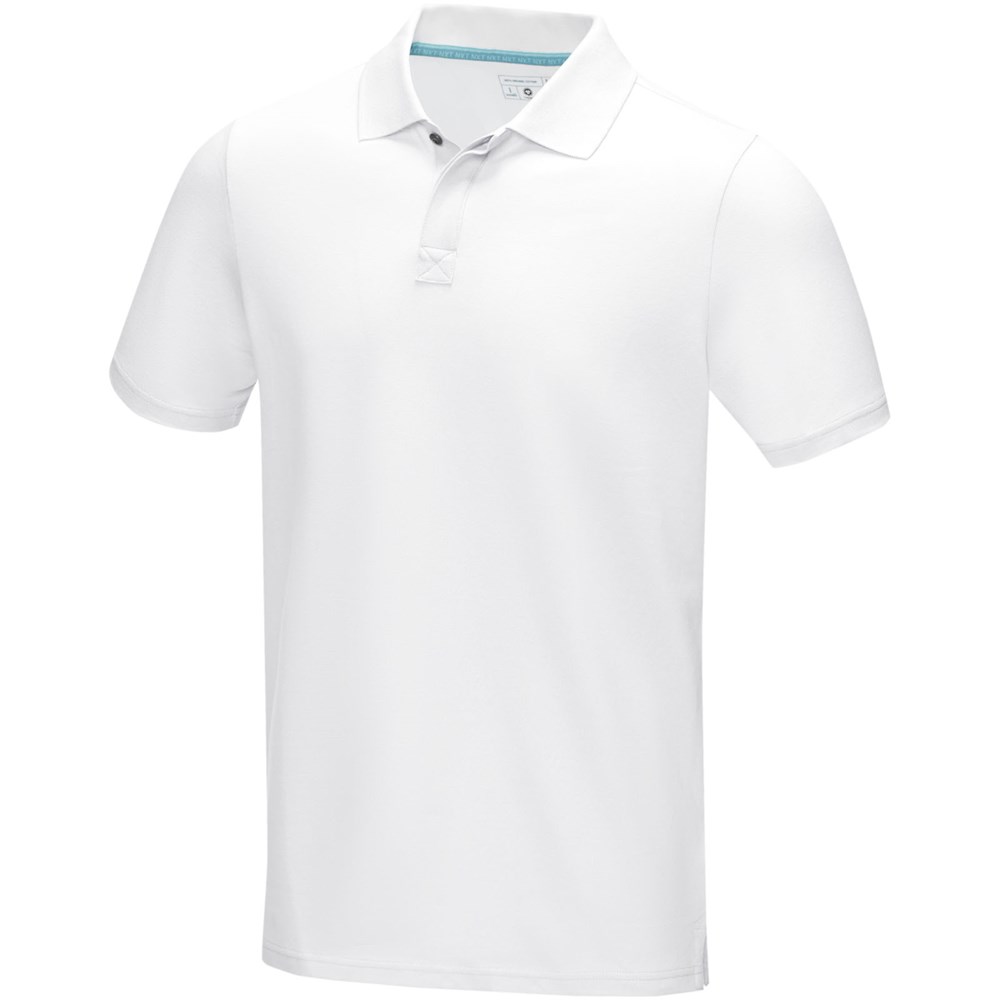 Graphite Poloshirt aus Bio-Baumwolle für Herren - weiss