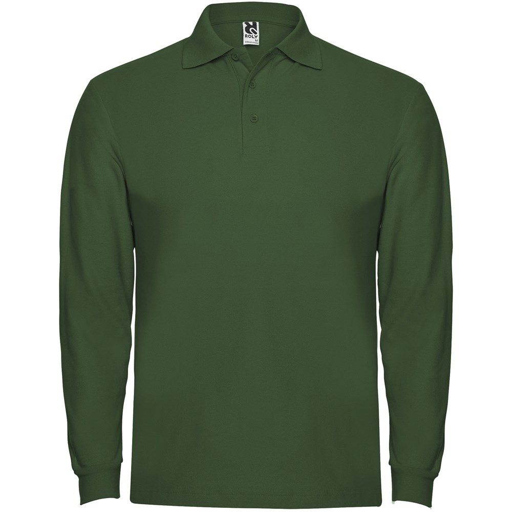 Estrella Langarm Poloshirt für Herren - dunkelgrün