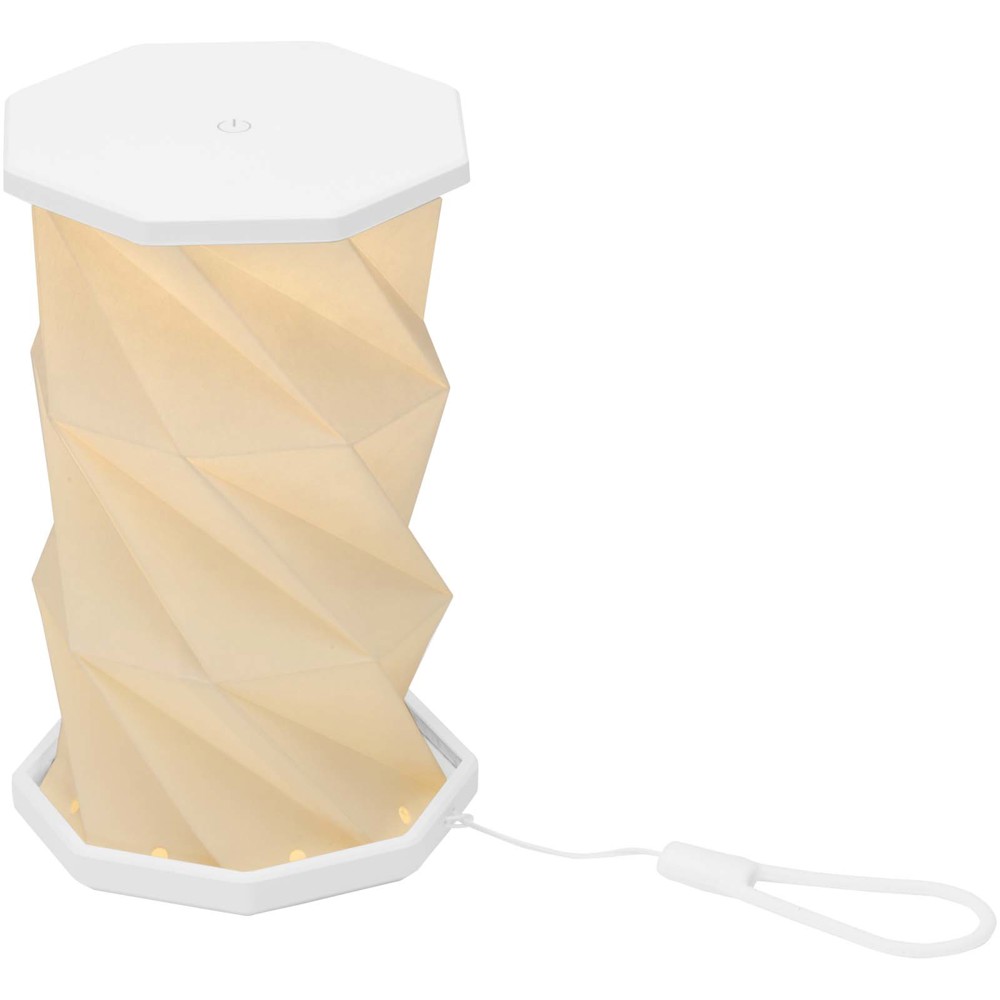 Celestia klappbare Tischlampe aus recyceltem Kunststoff - weiss