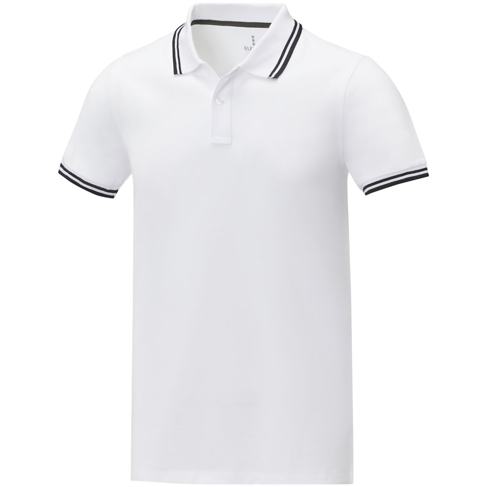 Amarago Polo mit abgesetztem Rand für Herren - weiss