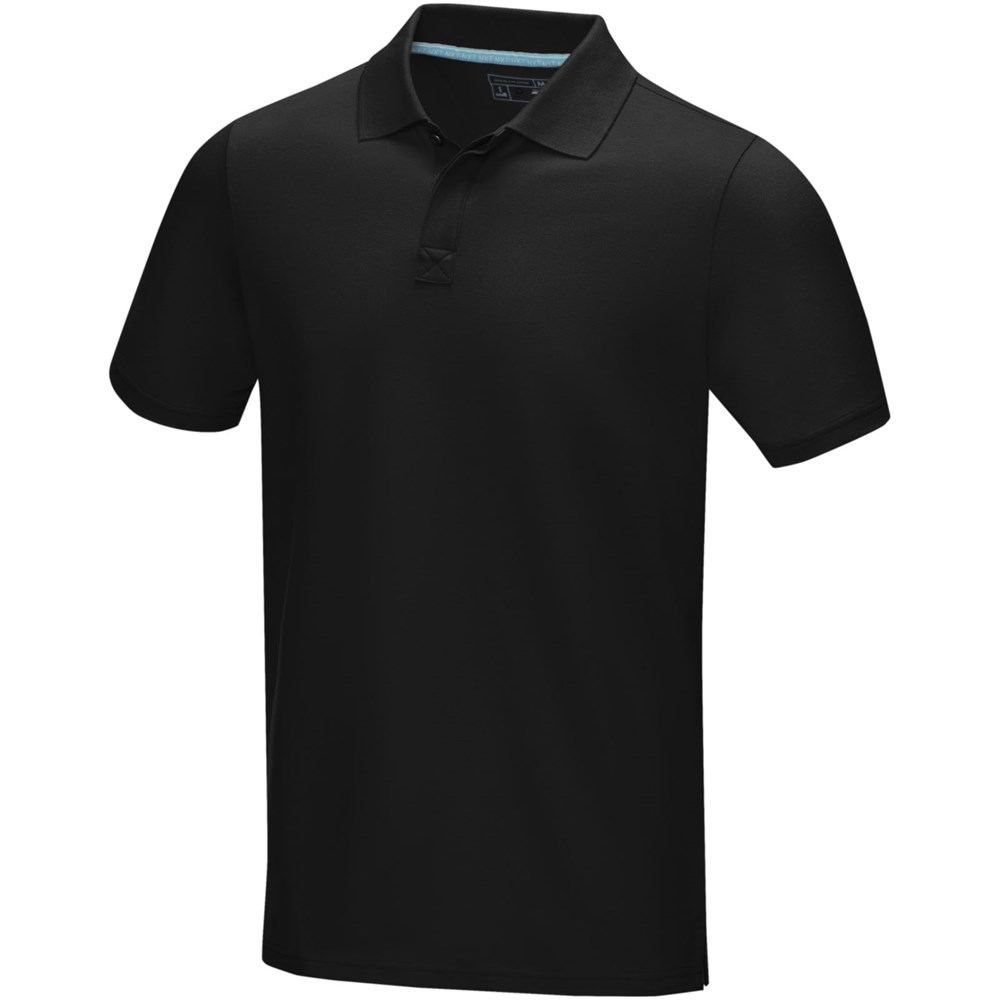 Graphite Poloshirt aus Bio-Baumwolle für Herren - schwarz
