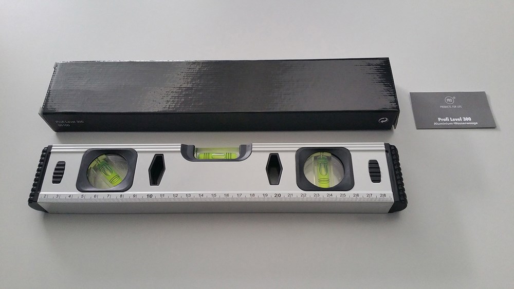 Aluminium-Wasserwaage "Profi Level 300 grau" Aluminium-Wasserwaage "Profi Level 300 grau"