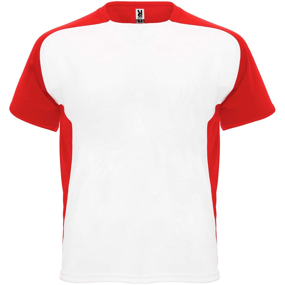 Bugatti T-Shirt Unisex aus recyceltem Material - weiss, rot