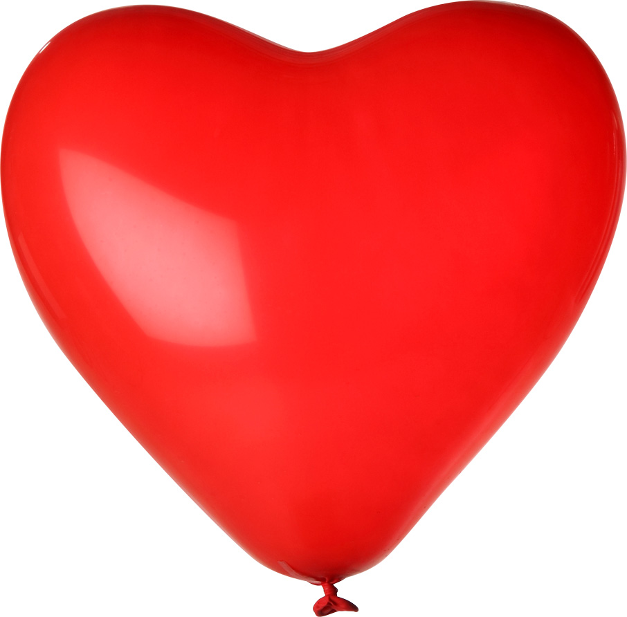 Riesenballons Herzform unbedruckt, Ø 90 cm / Umfang 235 cm / 35 Inch, Rot (6045), 300 cm Umfang 110 cm Ø / 40 Inch, Pastell