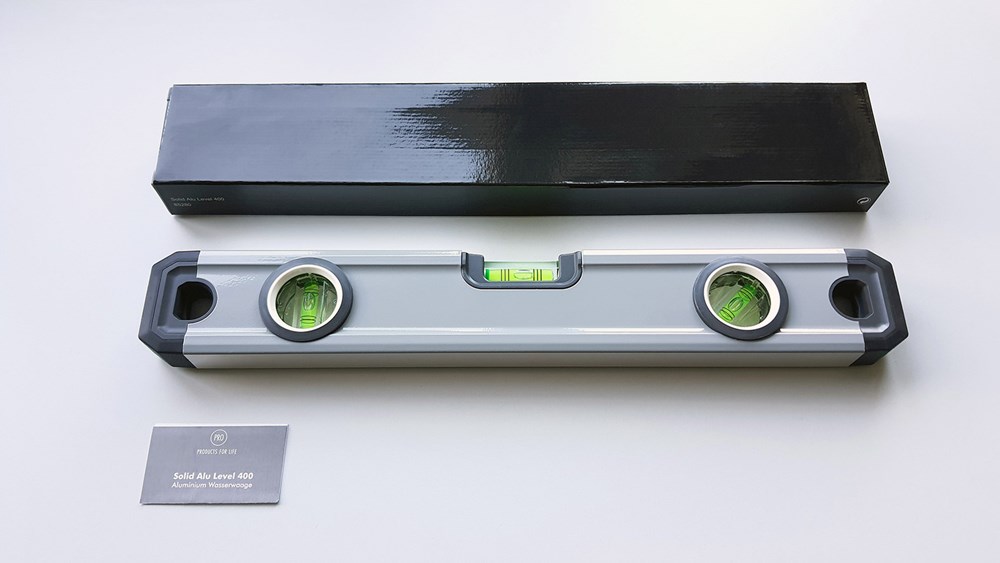Aluminium-Wasserwaage "Solid Alu Level 400 grau" Aluminium-Wasserwaage "Solid Alu Level 400 grau"