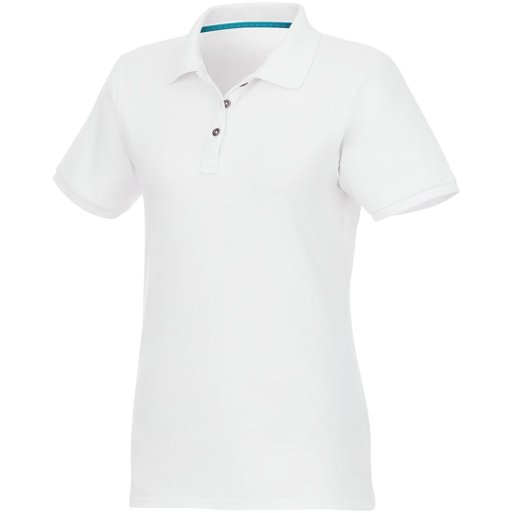 Beryl Poloshirt aus Bio-Recyclingmaterial für Damen - weiss