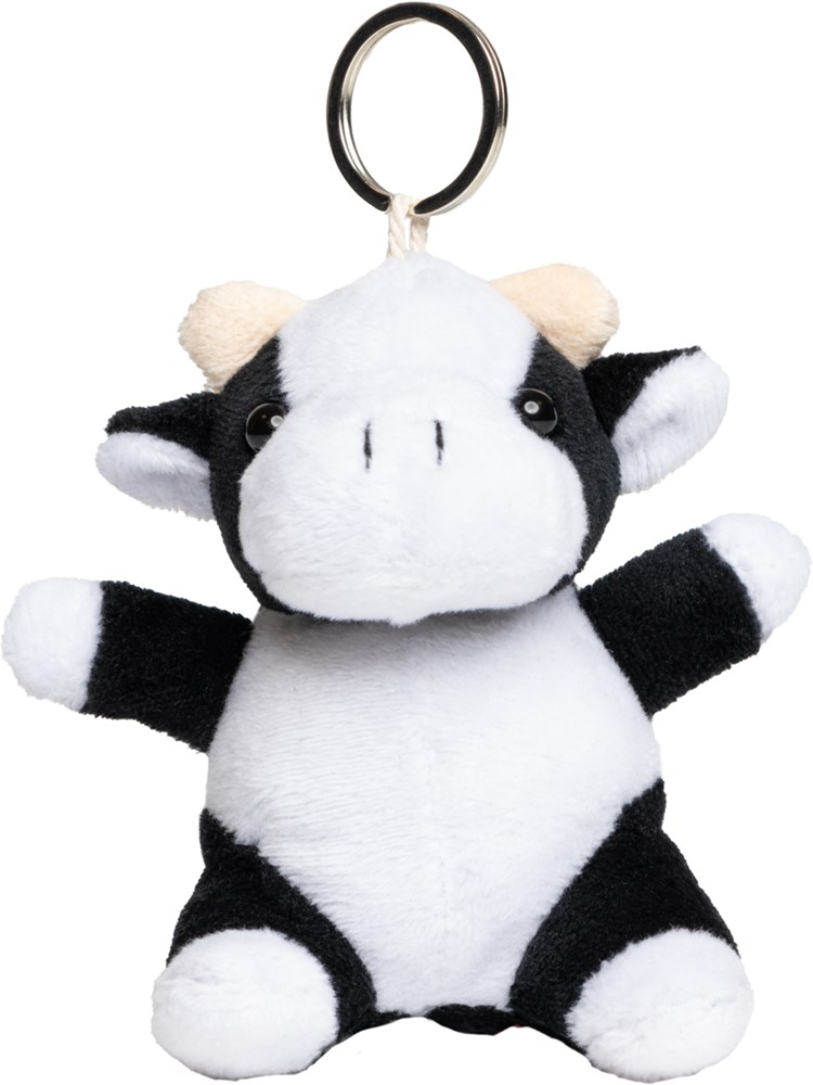 Schlüsselanhänger Kuh, schwarz/weiß, one size