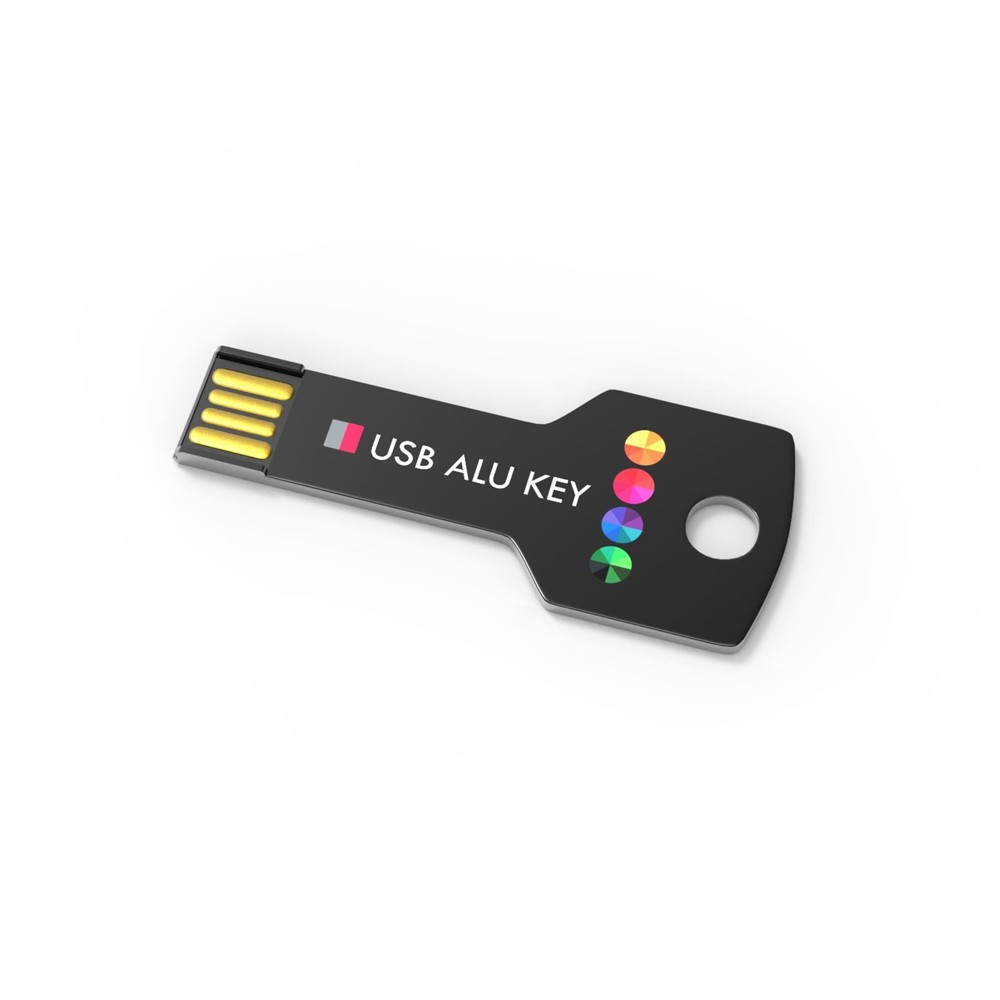 USB Stick Alu Key- Schwarz- 4 GB 2.0